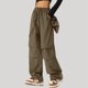 thumbnail image 2 of Mono de secado rápido y pierna ancha para mujer: cintura elástica, múltiples bolsillos, impermeable, pantalón para senderismo al aire libre, 2 of 4