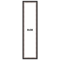 8x38 Frame Silver Real Wood Picture Frame Width 1.25 Inches | Interior Frame Depth 0.75 Inches |