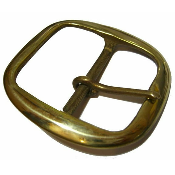 Hilason 1-1/4" Western Solid Brass Center Bar Belt Buckle – High-Polished Replacement Hardware