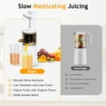 thumbnail image 2 of CAYNEL Compact and Portable Cold Press Juice, Masticating Slow Juicer with 1.77” Extra Wide Inlet Funnel,White, 2 of 8