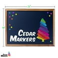 thumbnail image 5 of Cedar Markers 27"x20" Framed Chalkboard Sign. 100% Non-Porous Erasable Blackboard and Whiteboard. Chalk Board for Chalk Markers. Homeschool Magnet Board Decorative Big Chalkboard for Every Event., 5 of 18