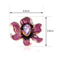 thumbnail image 5 of Soumake Elegant Peony Flower Shape Brooch Luxury Rhinestones Faux Crystal Inlaid Pin Overcoat Cardigan Enamel Badge Coat Accessories, 5 of 7