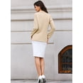 thumbnail image 3 of DARING DIVA Women's Business Casual Single Breasted Jacket Office Suit S Beige, 3 of 6