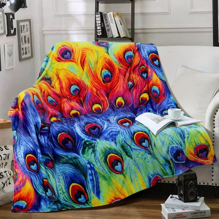 Peacock throw blanket sale