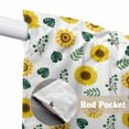 thumbnail image 4 of Swag Valance Curtains for Windows, Spring Sunflowers Light Filtering Kitchen Curtains with Rod Pocket, Green Leaves Yellow Floral Rustic Botanical Window Treatment Valances, 36x45 - 2 PCS, 4 of 9