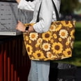 thumbnail image 7 of Daiia Vintage Wood Grain Sunflower A Beach Travel Bag - Water-Resistant Beach Bag, Lightweight Tote with 7 Pockets for Women and Men - Gym,Pool,Camping,Reusable Grocery Bag, 7 of 7