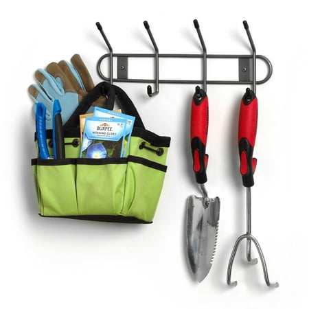 Pivoting Wall Mount Rack - Spectrum Multi Hook Rack 4-Hook Wall Mount, Industrial Gray