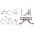 thumbnail image 5 of CRL GRF2VBS Brushed Stainless Double Arm 'V' Wall/Fin Mounted Fitting, 5 of 6