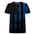 thumbnail image 4 of Qiopertar Liquidation à Moins de 5$ T-Shirt à Manches Courtes Col Rond Imprimé Drapeau Numérique Populaire pour Hommes en Liquidation, 4 of 4
