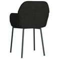thumbnail image 2 of vidaXL Modern Velvet Solid Print Dining Arm Chairs, Black (Set of 2), 2 of 31