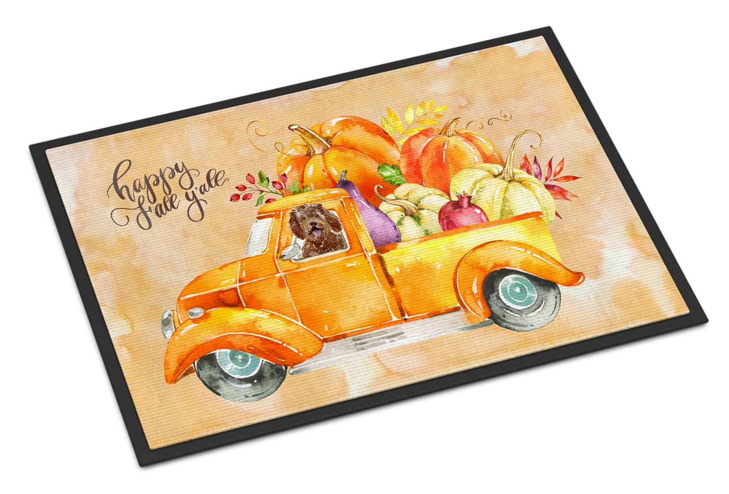 Fall Harvest Labradoodle Door Mat