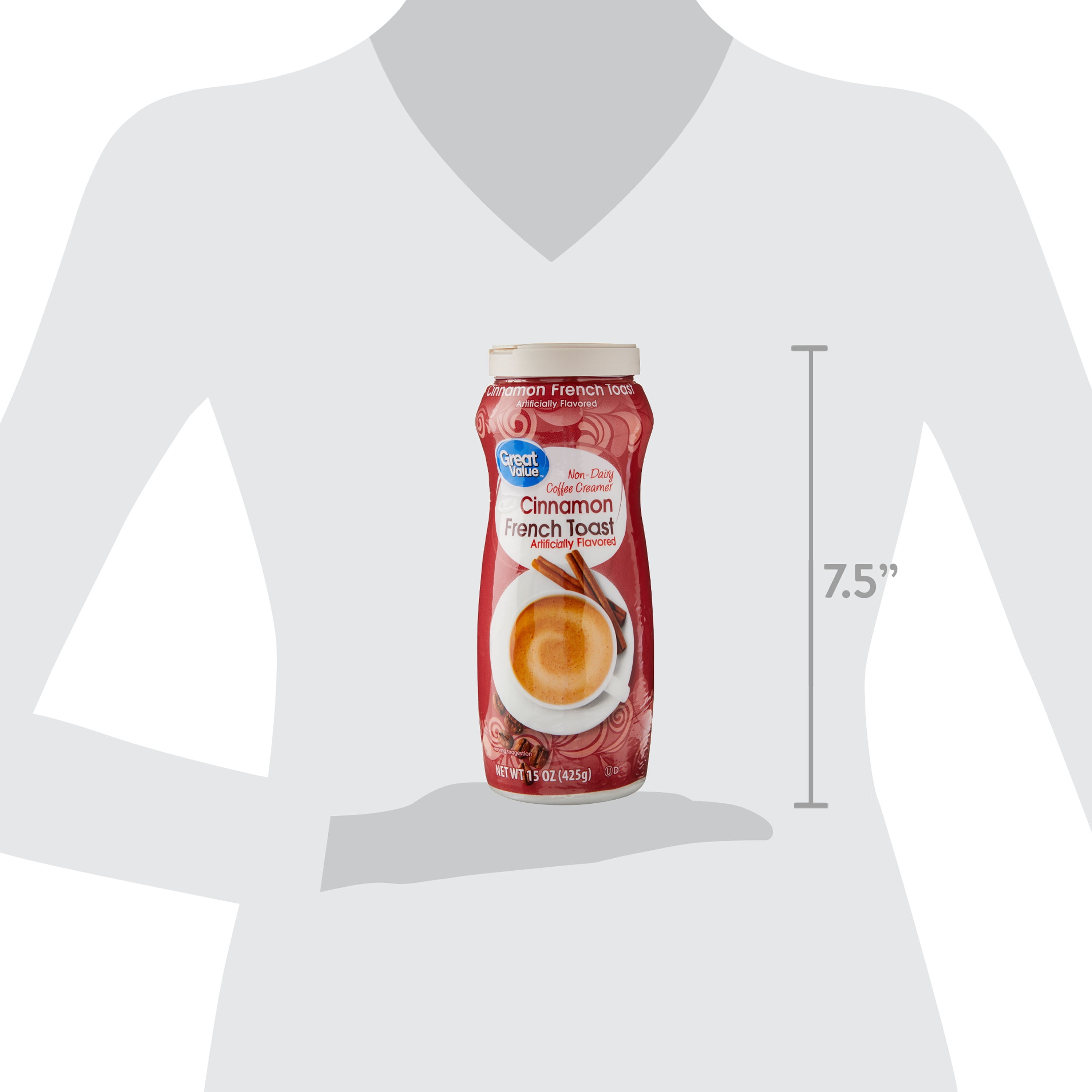 Great Value Cinnamon French Toast Non-Dairy Coffee Creamer, 15 oz