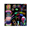 thumbnail image 1 of 100 Pulseras Neón Fosforescente Glow Stick Fiestas Eventos Xtellar multicolor, 1 of 4