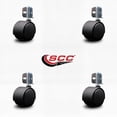 thumbnail image 2 of 2 Inch Nylon Twin Wheel Casters with Corner Mounting Bracket – Set of 4 – SCC, 2 of 2