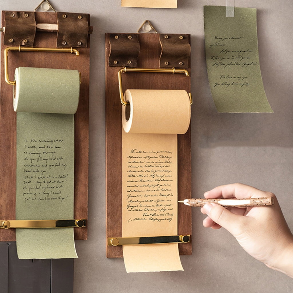 Zeiwohndc Retro Wooden Clipboard Notebook Set With Built In Paper Trimmer for Journaling