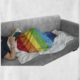 thumbnail image 6 of Vintage Rainbow Soft Flannel Fleece Blanket, Heart Shape with LGBT Flag Design Gay Pride Themed Image with Retro Effect, Cozy Plush for Indoor and Outdoor Use, 70" x 90", Multicolor, by Ambesonne, 6 of 6