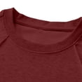 thumbnail image 5 of Timoontee Men's Solid Color Short Sleeve Round Neck Casual Fashion T-Shirt Red XL, 5 of 7