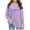 Purple, variant on Kaemgyyd Children Girls Long Sleeve Shirts pleated crew neck T-Shirts spring fall fashion Tees for toddler 5-13 Years