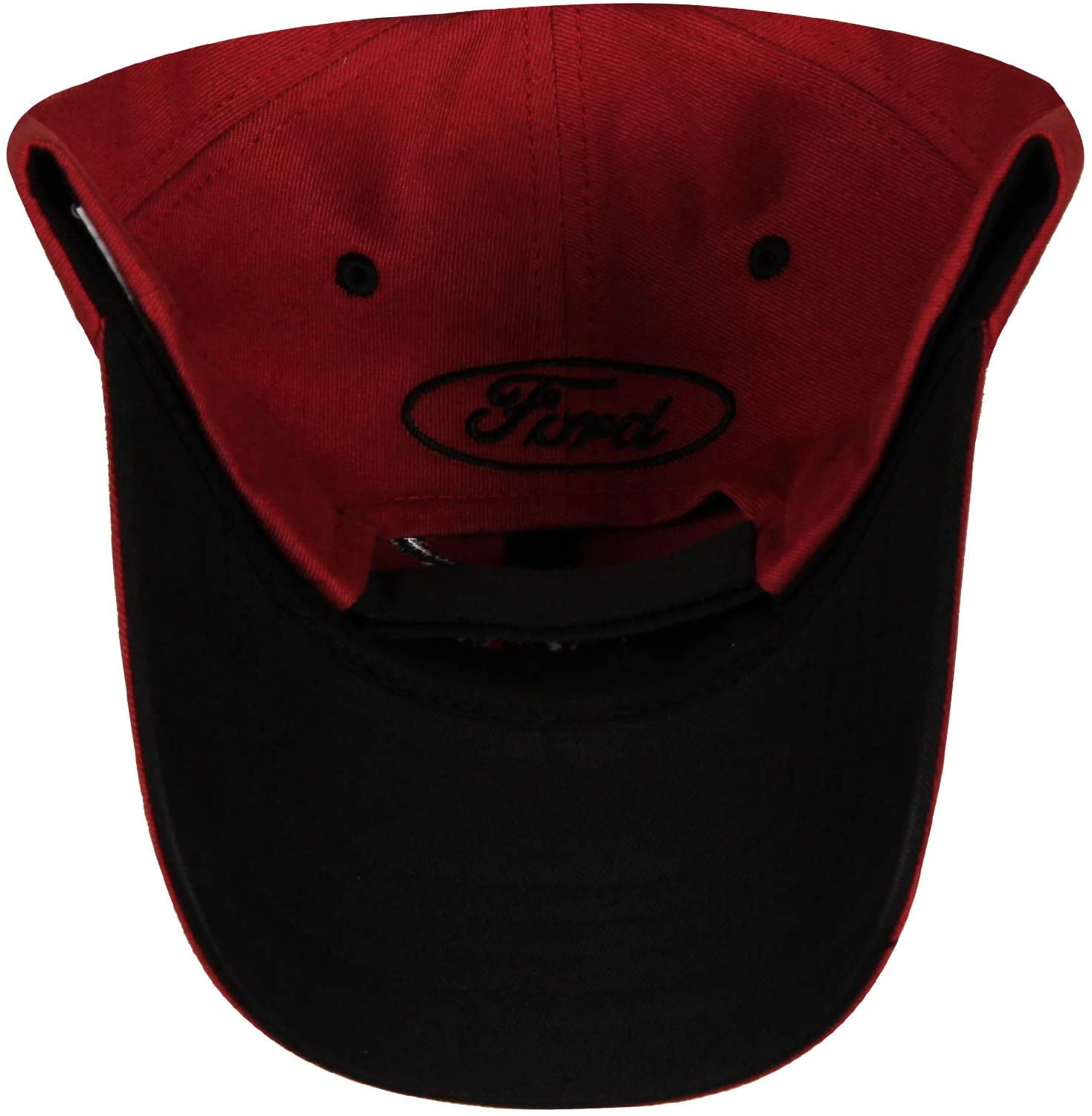 Checkered Flag Sports Ford Bronco Racing Hat for Men - Crimson Black Ford Baseball Cap Logo Clothing Apparel, Men's, Size: One Size