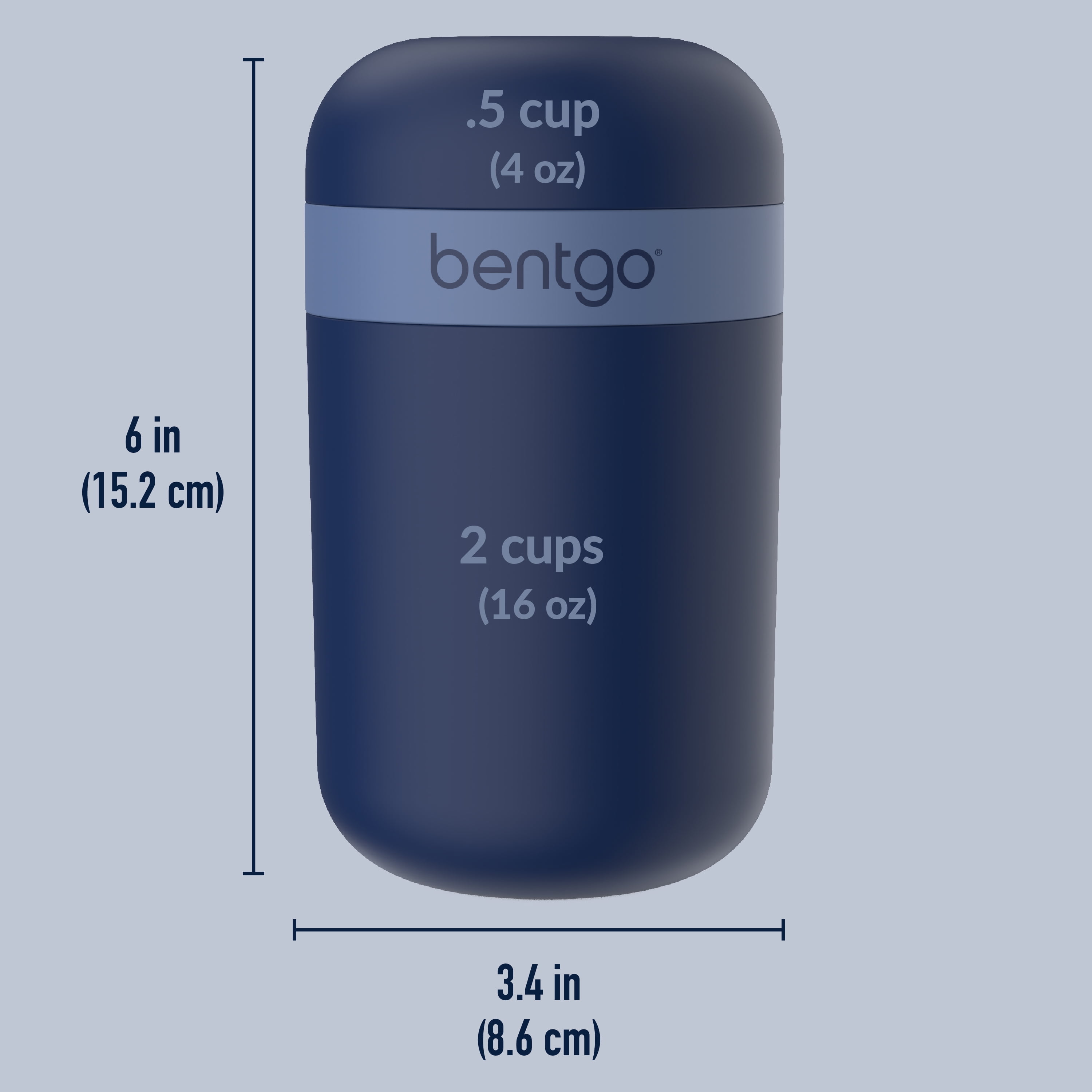  Bentgo® Snack Cup - Reusable Snack Container with Leak-Proof  Design, Toppings Compartment, and Dual-Sealing Lid, Portable & Lightweight  for Work, Travel, Gym - Dishwasher Safe (White): Home & Kitchen