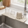 thumbnail image 3 of Silicone Faucet Splash Guard, Sloped Drainage Mat with Water Catcher, Non Slip Sink Mat for Kitchen Counter and Bathroom Vanity, 3 of 9