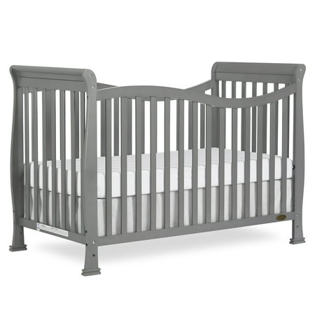 Dream On Me Violet 7-in-1 Baby Convertible Crib in Steel Grey, Greenguard Gold Certified