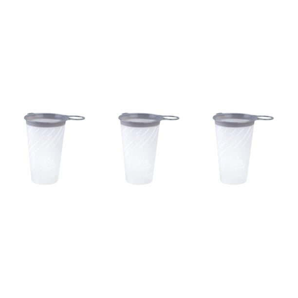 Wosthever Botellas de agua blandas, prácticas y portátiles para actividades al aire libre, botella de agua plegable, Luna brillante, blanco, Type1 NO1
