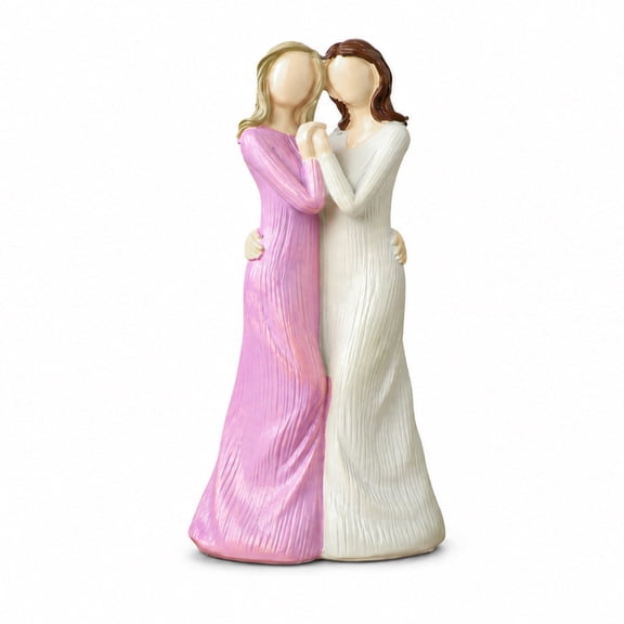 Best Gift Between Sisters, Sculpture Hand-Painted Statue Symbolizing Sisterly Friendship, Home Decor, Birthday Gift
