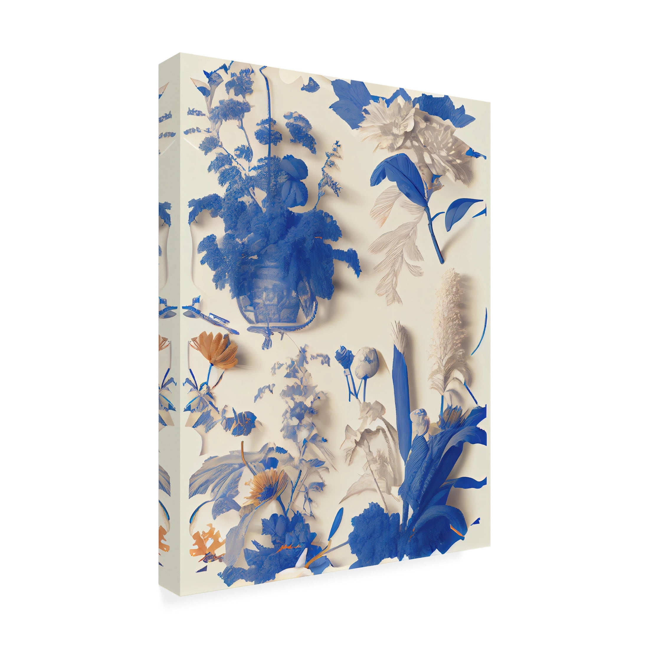 Canvas Wall Art - Sasha 'Living Toile II' Wall Art for Living Room, Bedroom, or Office Décor by Trademark Fine Art - 18 x 24 Inches