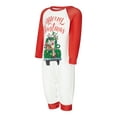 thumbnail image 3 of Elippeo Christmas Pajamas for Family Long Sleeve Elk Truck Print Tops + Plaid Pants Set Sleepwear, 3 of 10
