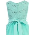 thumbnail image 5 of Flower Girl Dress Sequin Lace Tea Length Rhinestone Belt for Little Girl Purple 8 JK.3670, 5 of 5
