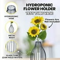 thumbnail image 3 of Hydroponic Flower Vase, Propagation Tube, Terrarium Glass Pot, Black Metal Body Table Vase 10 inch, 24 cm, 3 of 6