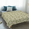 thumbnail image 4 of Green Floral Blanket Soft Cozy Warm Throw Blanket for Couch, Plush Fuzzy Flannel Fleece Blankets for Sofa, Vintage Rustic Botanical Spring Bed Blankets Lightweight Gifts for Women, 40"x50", 4 of 9