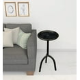 thumbnail image 5 of HomeRoots 488524 23 x 11 x 11 in. Black Iron Pedestal Round End Table, 5 of 5