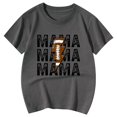 thumbnail image 4 of T-Shirts pour Enfants Filles Mode Été Décontracté Imprimé Col Rond Manches Courtes Coupe Ample Chemises Enfants Blouses Hauts 5-6 T, 4 of 4