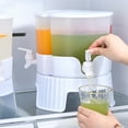 thumbnail image 4 of PEONAVET Plastic Water Kettle 3 Compartments Of Rotating Cold Water Kettle With Faucet Refrigerator Fruit Tea Pot 3 Compartments Of Cold Water Bucket Cold Drink Pot Ice Water Kettle 5.2L, 4 of 7