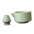 thumbnail image 1 of 2x set de matcha, cerámica, herramientas de fabricación artesanales utensilios de regalo chino para amantes del té Ceremonía del té set matcha tazón Verde, 1 of 8