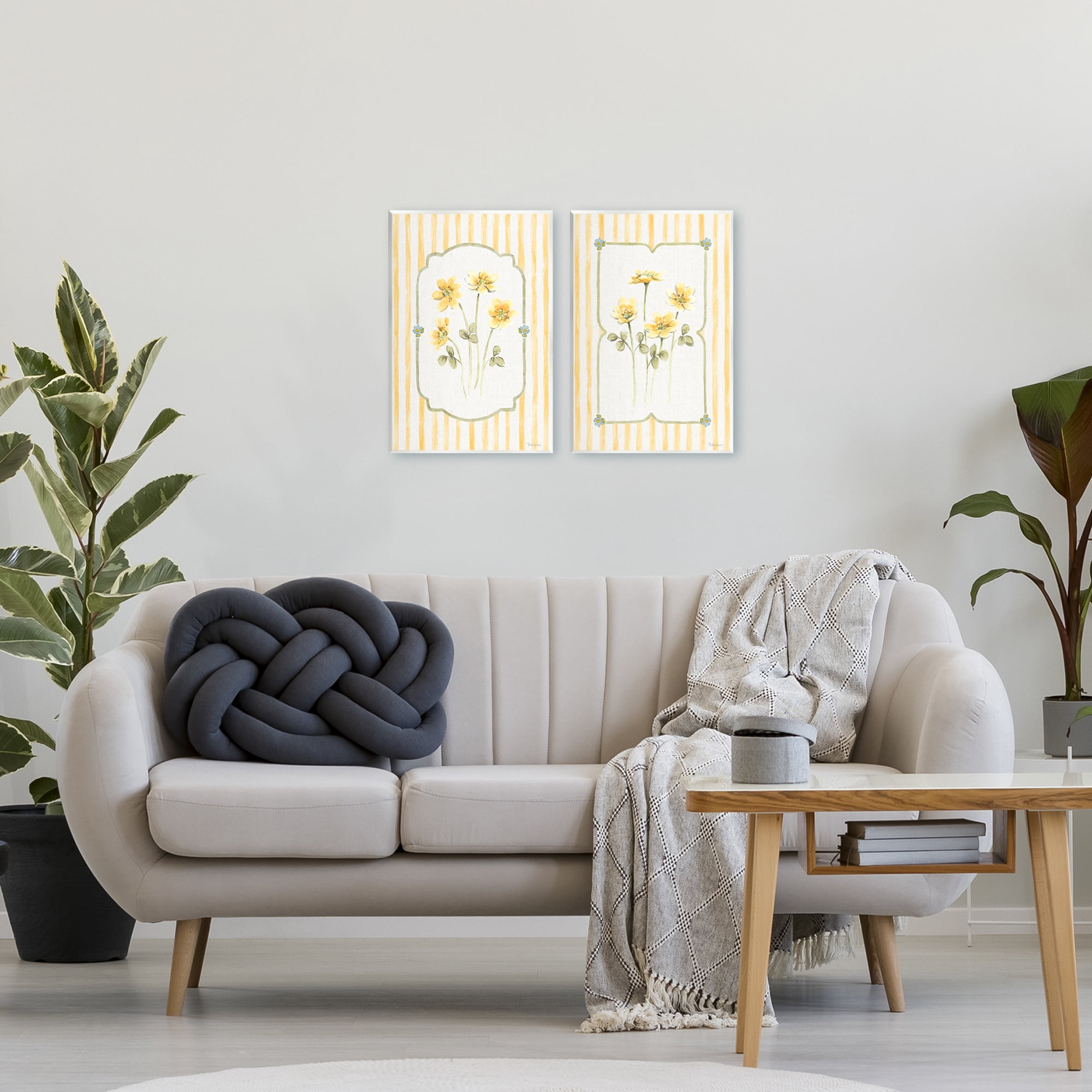 Stupell Industries Sweet Honey Blooms 2 Piece Wall Plaque Art Set, design by Beth Grove