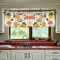 thumbnail image 3 of Yayeee Kitchen Curtains Tier Set of 2 Light Filtering 57"x24" Over Sink Window Panels, Orange Slices, 3 of 7