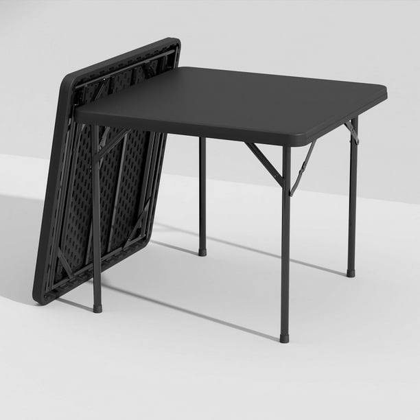 Portable Square Folding Card Table with Collapsible Legs and Vinyl