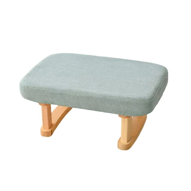 Small Stool Detachable Washable Replacement Rectangular Nonslip Heavy Duty Breathable Living Room Chair Shoe Bench Type 2 Light Cyan