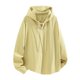 thumbnail image 1 of MHFRRA Sudadera con Capucha y Cuello Redondo, Informal, Texturizada, con Cordón Ajustable, Ligera y Cómoda para Otoño Amarillo, 1 of 3