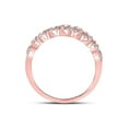 thumbnail image 4 of 10kt Rose Gold Womens Round Diamond Vintage-inspired Band Ring 1/3 Cttw, 4 of 4