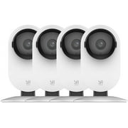 YI by kami 4pc Security Home Camera, 1080p WiFi Smart IP Indoor Nanny Cam with Night Vision, 2-Way Audio, Motion Detection, Phone App, Pet Cat Dog Cam - Works with Alexa and Google