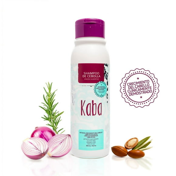 Shampoo de Cebolla sin Sal Kaba para todo tipo de cabello Evita caida y Estimula el Crecimiento 500ml