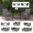 thumbnail image 3 of vidaXL Patio Dining Set 5 Piece Black and White/Gray 31.5"/55.1" Table Length, 3 of 25