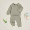thumbnail image 4 of TOWED22 Toddler Baby Boy Clothes Solid Color Sweatshirt + Sweatpants Outfits Set 2Pcs Fall Winter Clothes(Blazer,3-4 Y), 4 of 9
