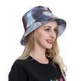 thumbnail image 6 of Bingfone Red And White Bird Couple Bucket Hat for Men Women,Packable Reversible Printed Sun Hats,Fisherman Outdoor Travel Hiking Beach Caps, 6 of 7