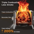 thumbnail image 2 of Philergo 17" Smokeless Fire Pit for Outside, Stainless Steel Wood Burning Fire Pit with Foldable Legs, Grill, Poker, Carry Bag, 2 of 8