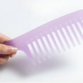 thumbnail image 6 of ACDANC Large Wide Tooth Comb Resin Anti-static Hole Handle Grip Hairbrush (Cyan), 6 of 7